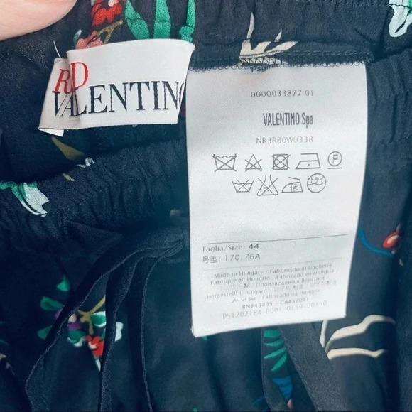 REDValentino NWOT Wallpaper Floral 100% Silk Pants Size Medium - Picture 8 of 10